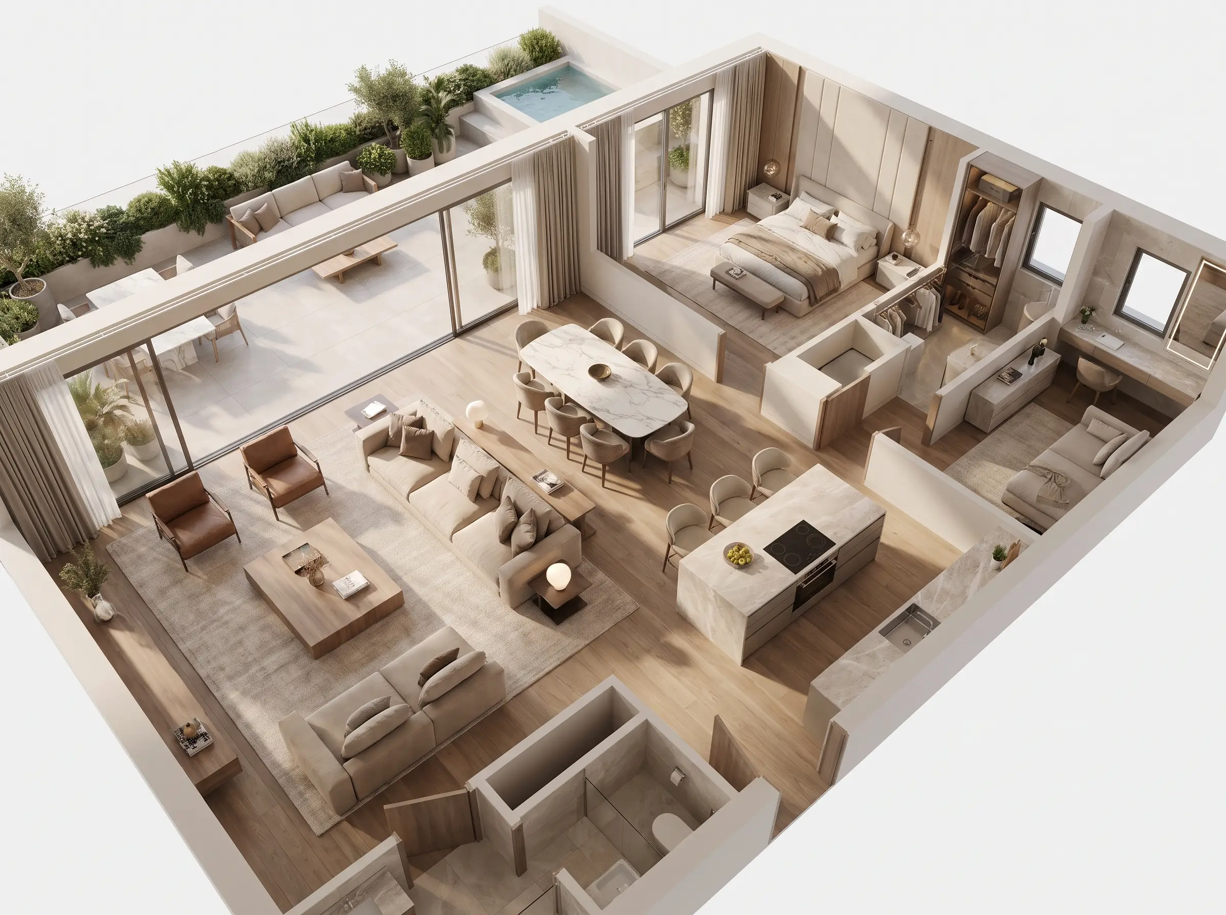 Penthouse · angled view