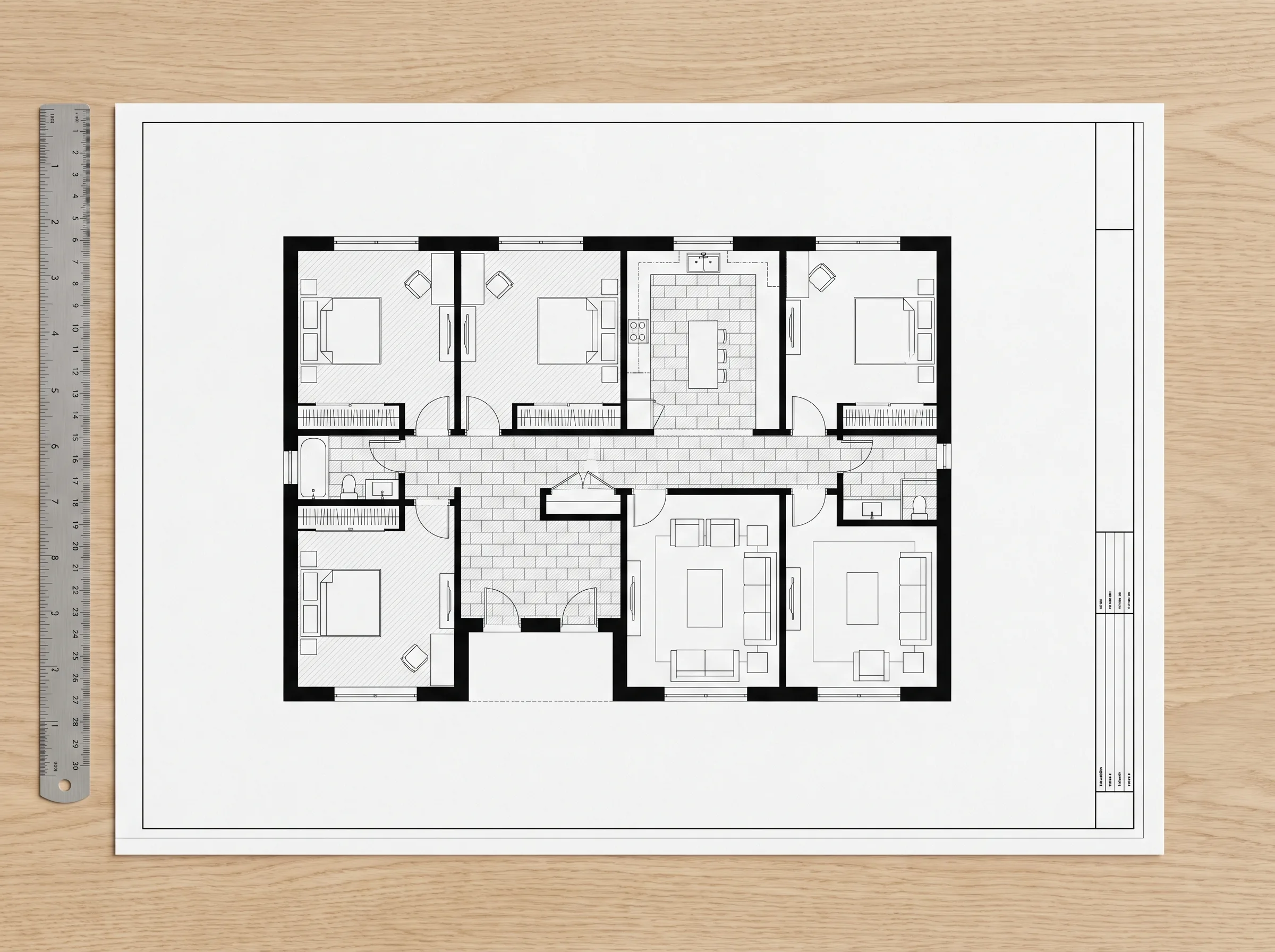 Floor plan sheet, clean linework