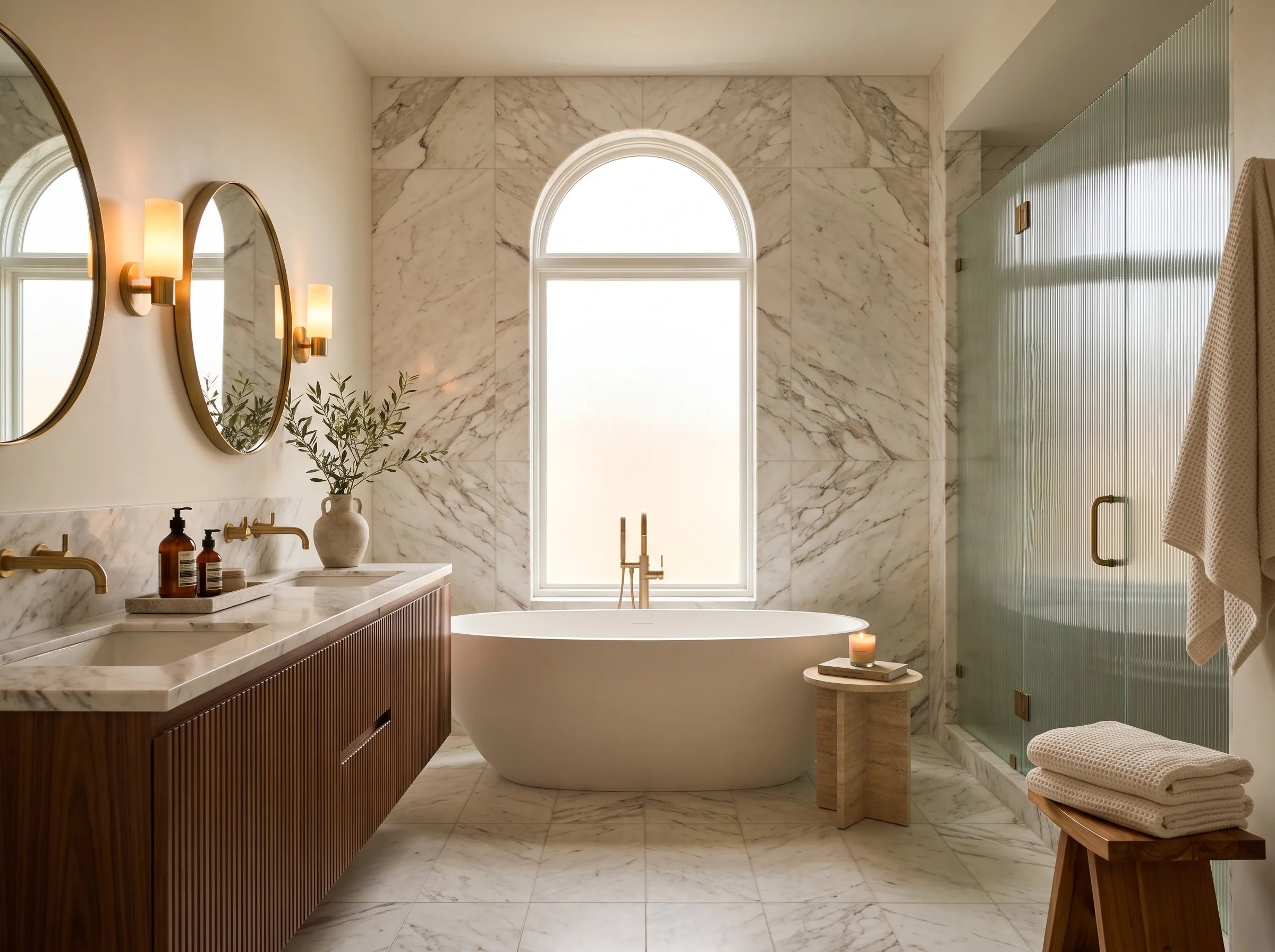 Bathroom, styled like a spa