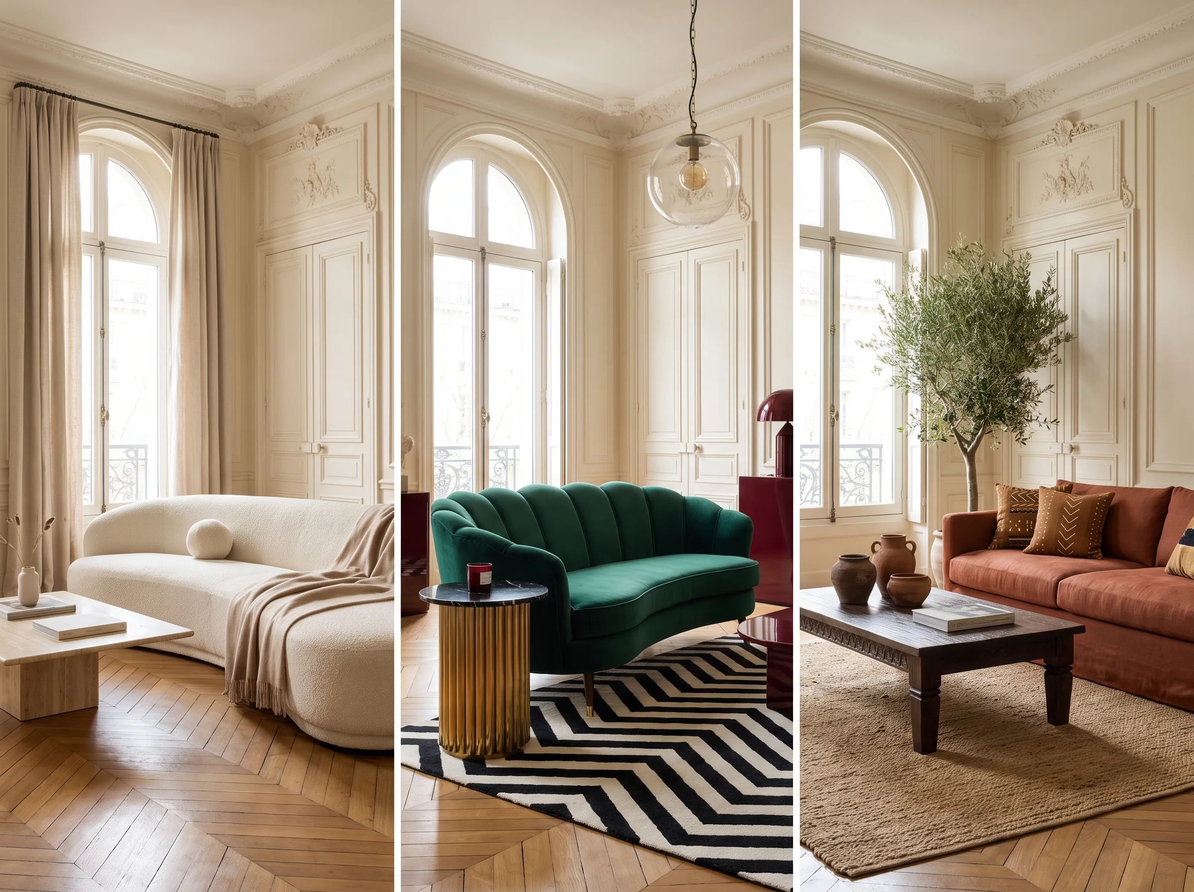 Styles compared, one room three ways